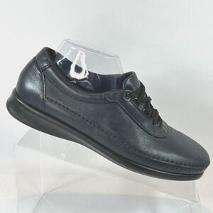 SAS Traveler Shoes Women's 9.5N Blue Leather Lace Up Orthotic Comfort Loafers